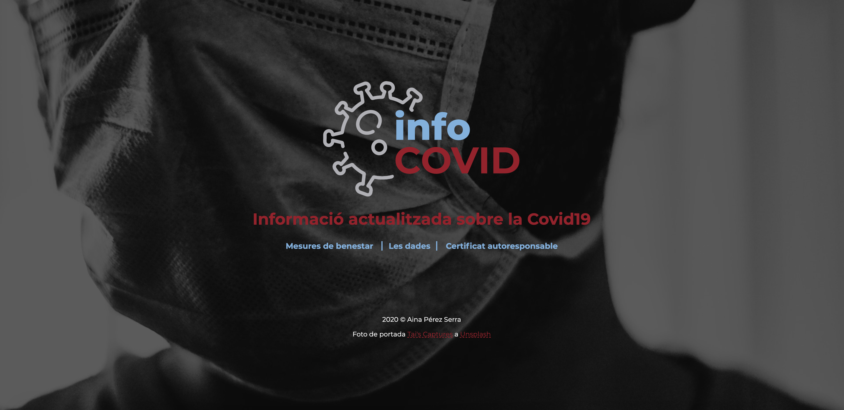 Covid info website snippet